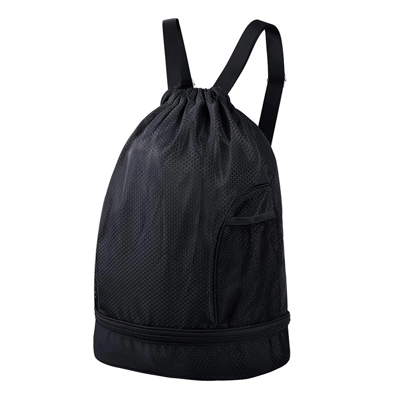 Custom Drawstring Bag Backpack with Ball Shoe Compartment Sport Gym Sack Backpack String Bag for Men Women Soccer Basketball Bag