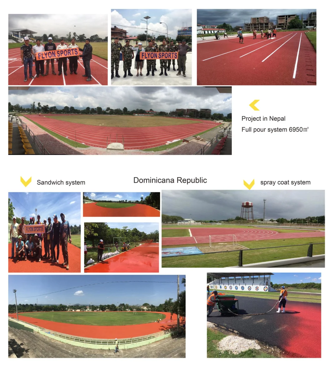 Sandwich Running Athletic Track Synthetic Surfaces for Athletic