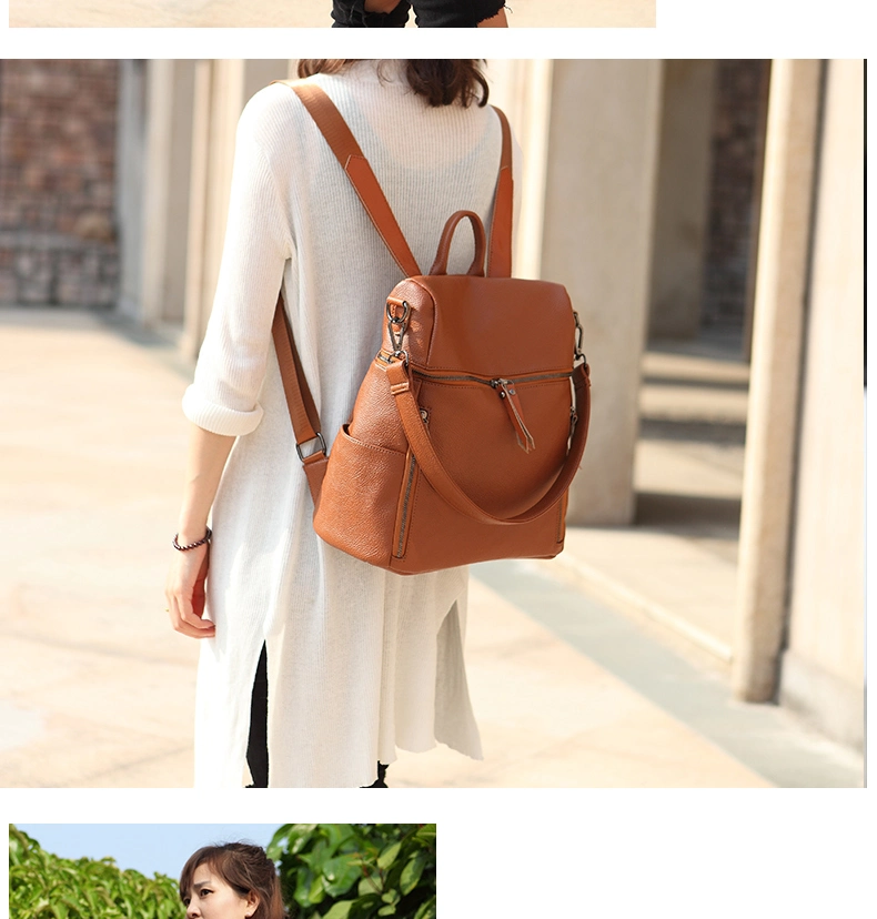 Factory Leisure PU Leather Backpacks Ladies Backpack Fashion Handbag