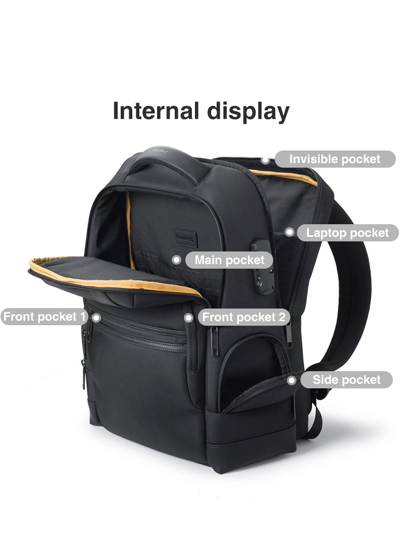 Hanke Waterproof Business Laptop Backpack Multifunctional Anti Theft Backpack Custom Logo