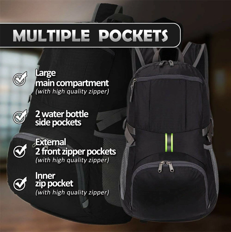 Outdoor Packable Ultralight Women Mens Waterproof Lightweight Bag Foldable Travel Backpack