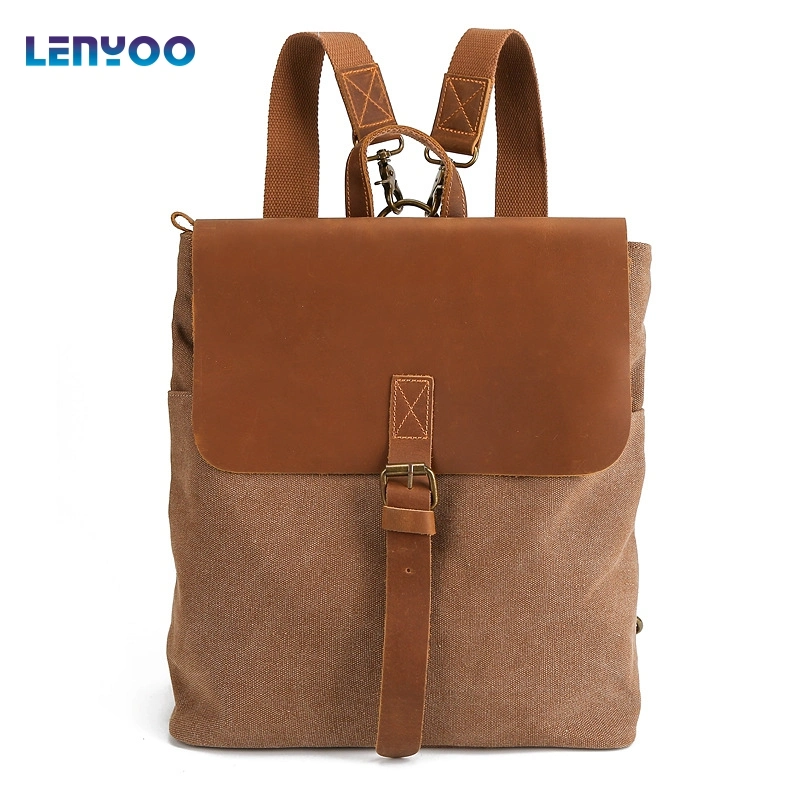 Vintage Leather Backpacks Custom Computer Backpacks Single-Shoulder Backpacks