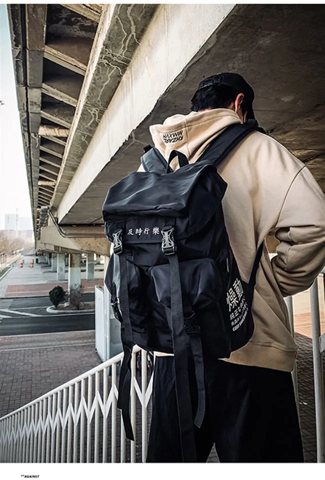 Fashion Waterproof Large Capacity Multi-Pocket Nylon Backpack for Teenager