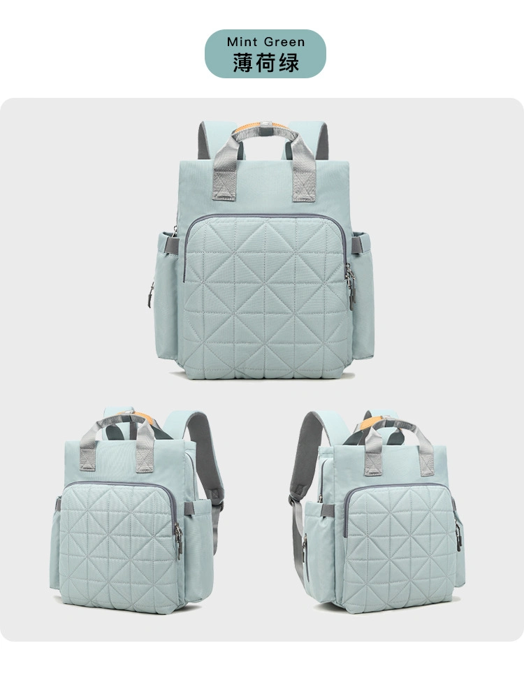 PU PVC Bag Manufacturer, OEM/ODM Wholesale Factory, Nylon Daypack Double Shoulder Strap Backpack Diaper Bag