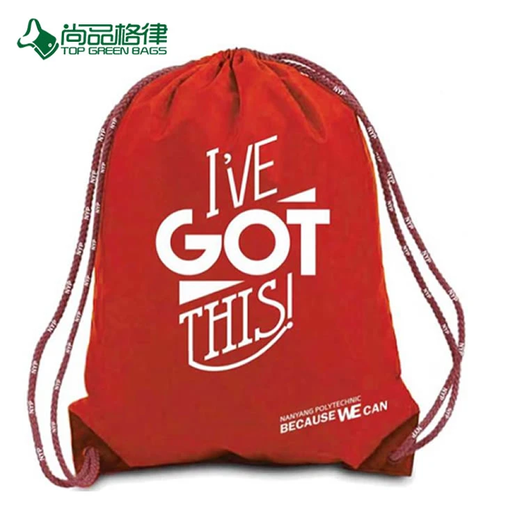 2018 Custom Print Waterproof Sports Drawstring Gym Backpack Bag