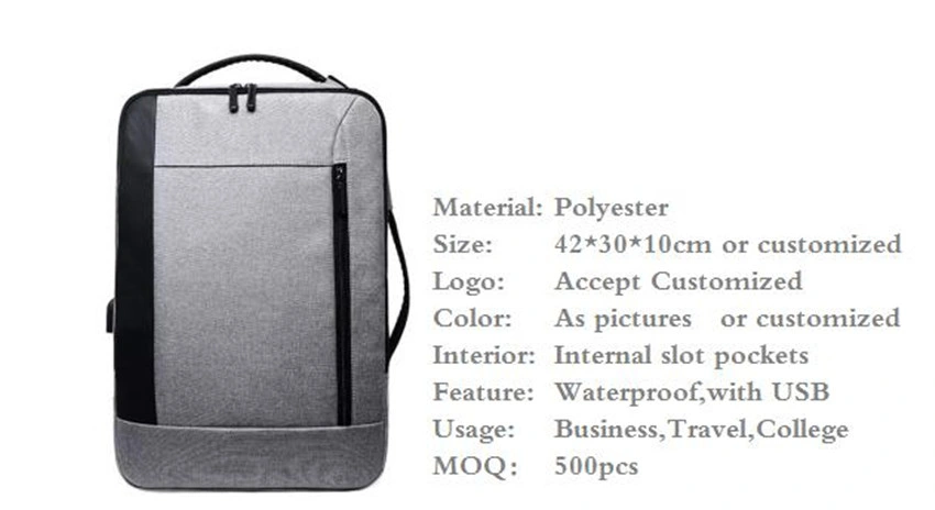 Travel Business Backpack Water Resistant Bag Work College Daypack Casual Backpack with USB Charging Port  