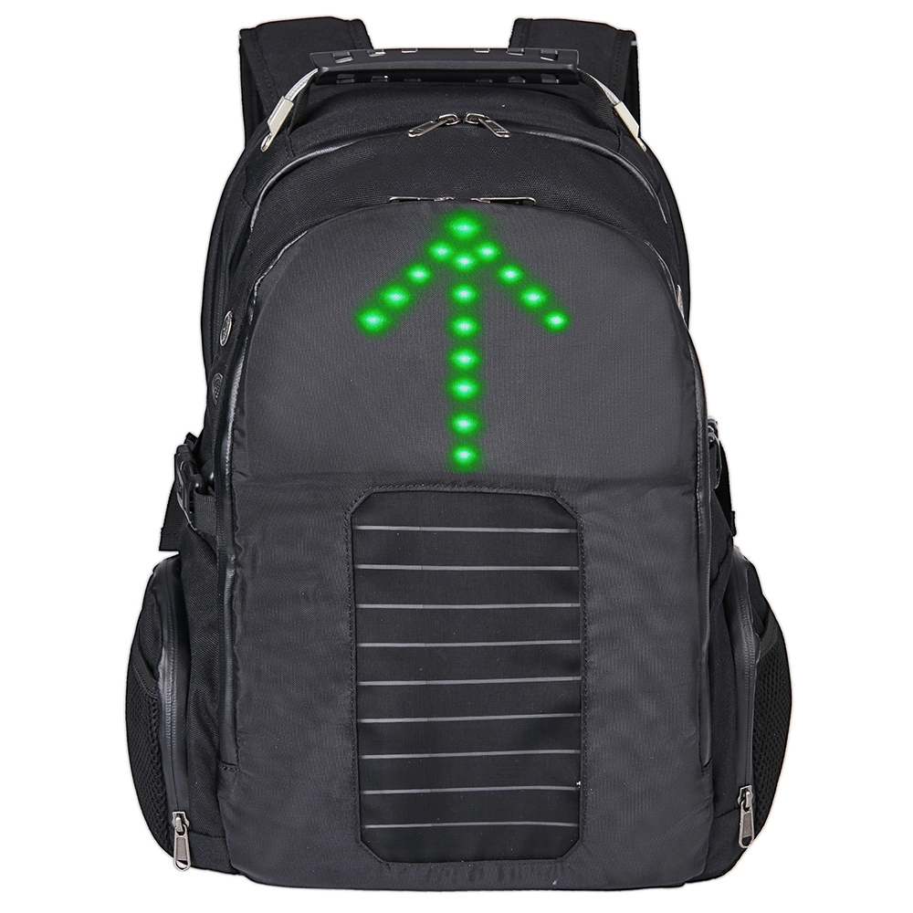 New Design Solar Panel Traffic Light Backpack for Jogging Biking and Walking (RS-190203-1)