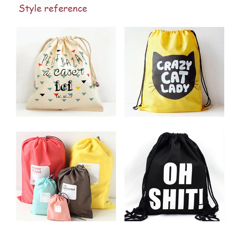 Wholesale Backpack Style Nylon Polyetser Promotional Gym Sack Drawstring Bag