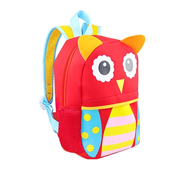 Cute Neoprene Owl Cartoon Backpack for Small Preschool Kids, OEM Welcome
