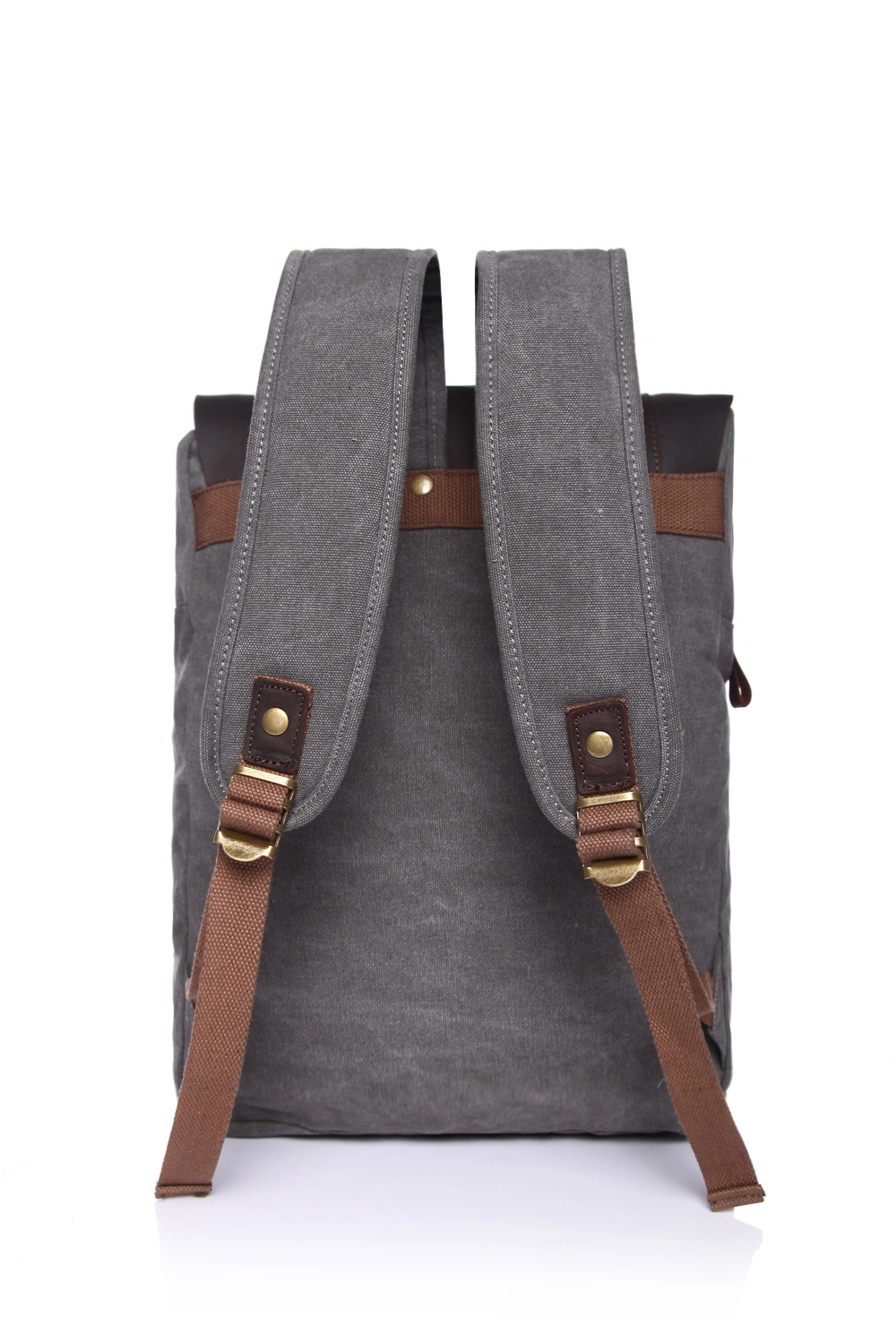 New Vintage Canvas Backpack Men's Fashion Outdoor Leather Backpack Laptop Bag