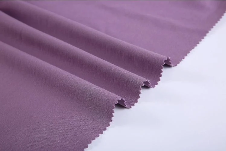 Hot Selling Sustainable Weft Rayon Nylon Spandex Stretch Purple Ponte Knitted Roma Fabric