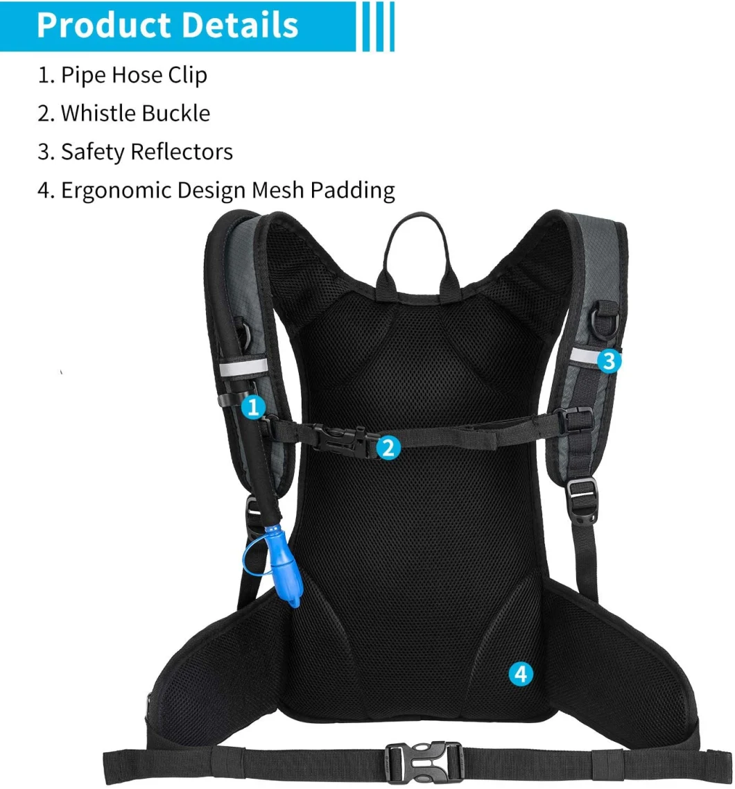 High Quality Backpack with 2L Water Bladder Hydration Backpack