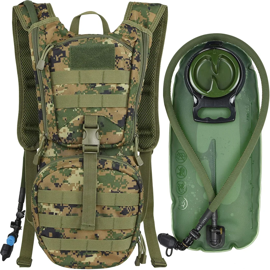 Tactical Molle Hydration Pack Backpack with 3.0L TPU Water Bladder, Military Daypack