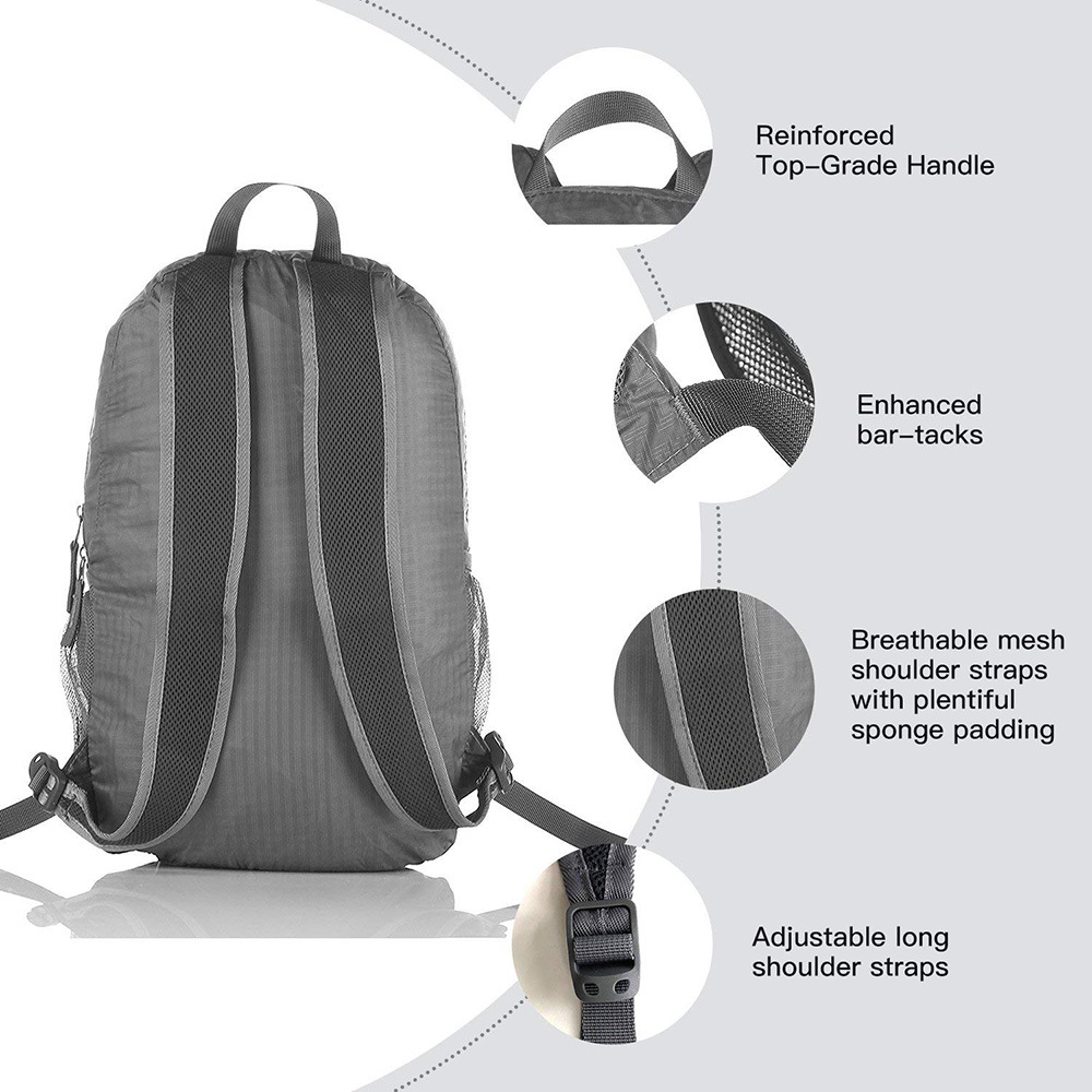 Wholesale Men's Ultralight Foldable Waterproof Nylon Travel Camping Sports Backpack