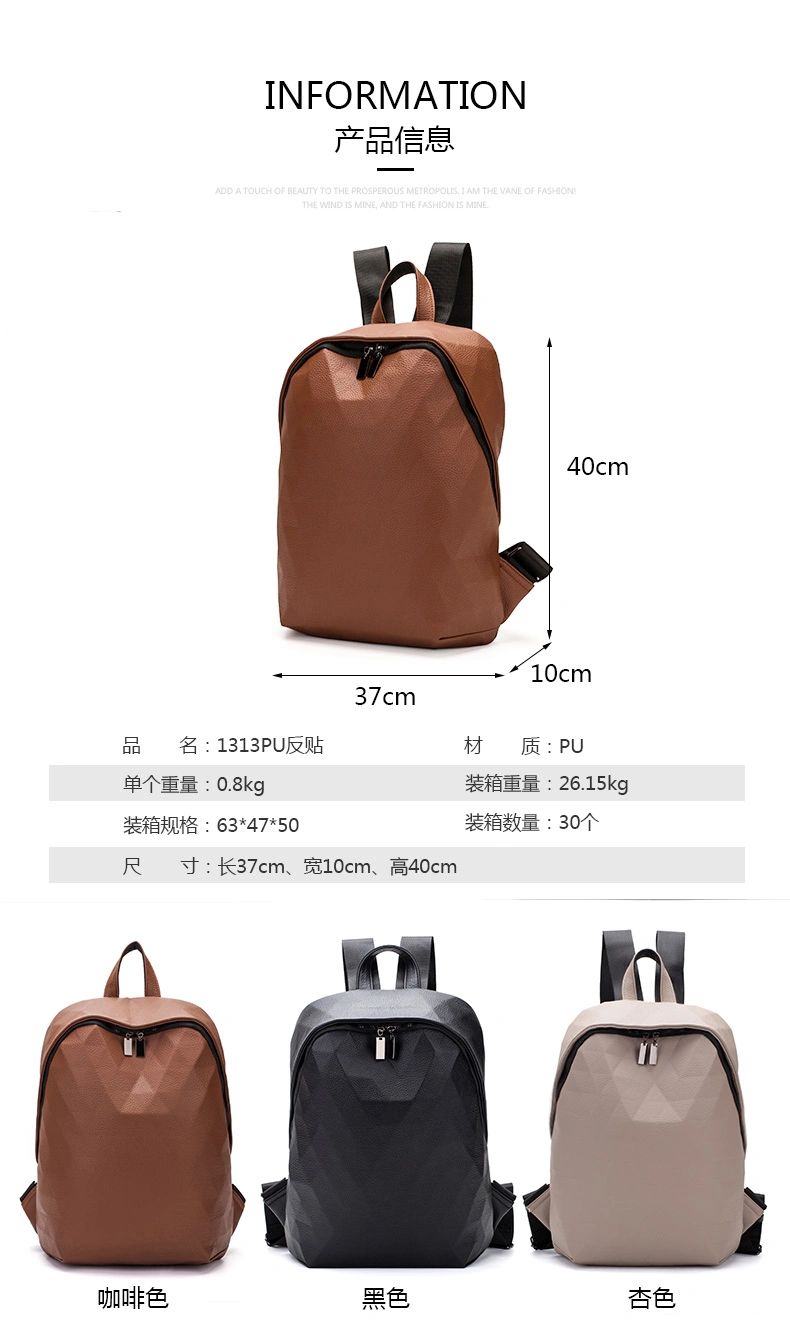 2019 New Vintage Backpack Laptop PU Leather Bag Anti Theft Backpacks