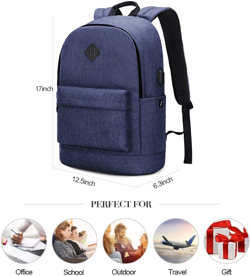 Laptop Backpack Small Fit 15.6in Notebook for Women Men College High School Bookbag Teen Boy Girl Casual Daypack Classical Work Backpack