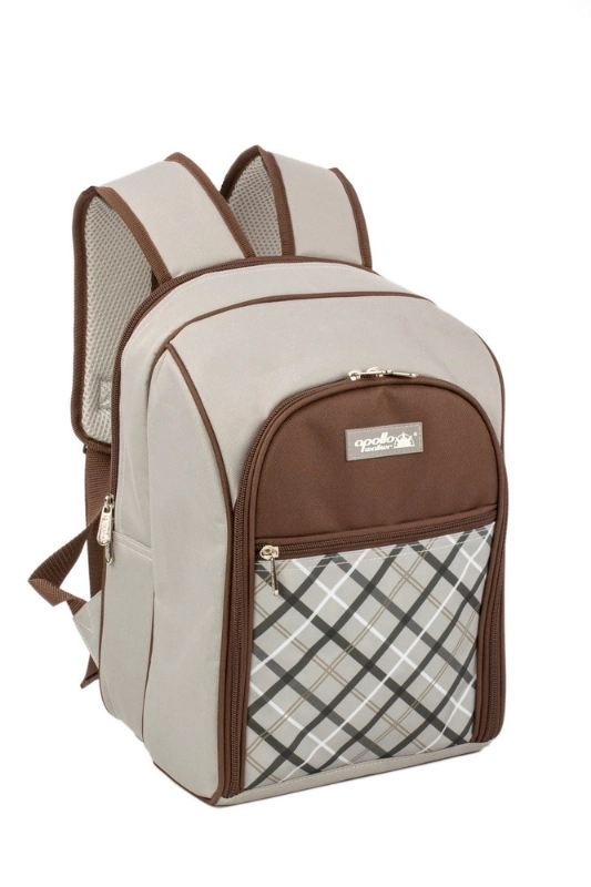 Fashion 600d Polyester 2 Person Picnic Backpack with Cooler Compartment