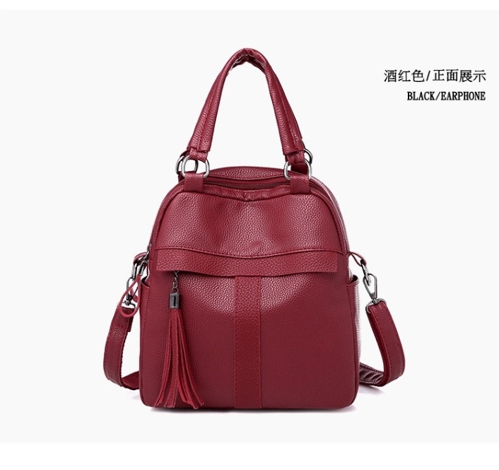 Multifunctional Leather PU Lady Handbag Backpack Bag for Women
