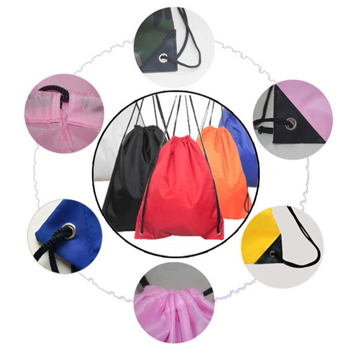 Wholesale Backpack Style Nylon Polyetser Promotional Gym Sack Drawstring Bag