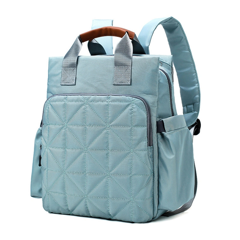 Elegant Quilted Diaper Backpack, Mutifunction Nappy Backpack for Mom or Dad