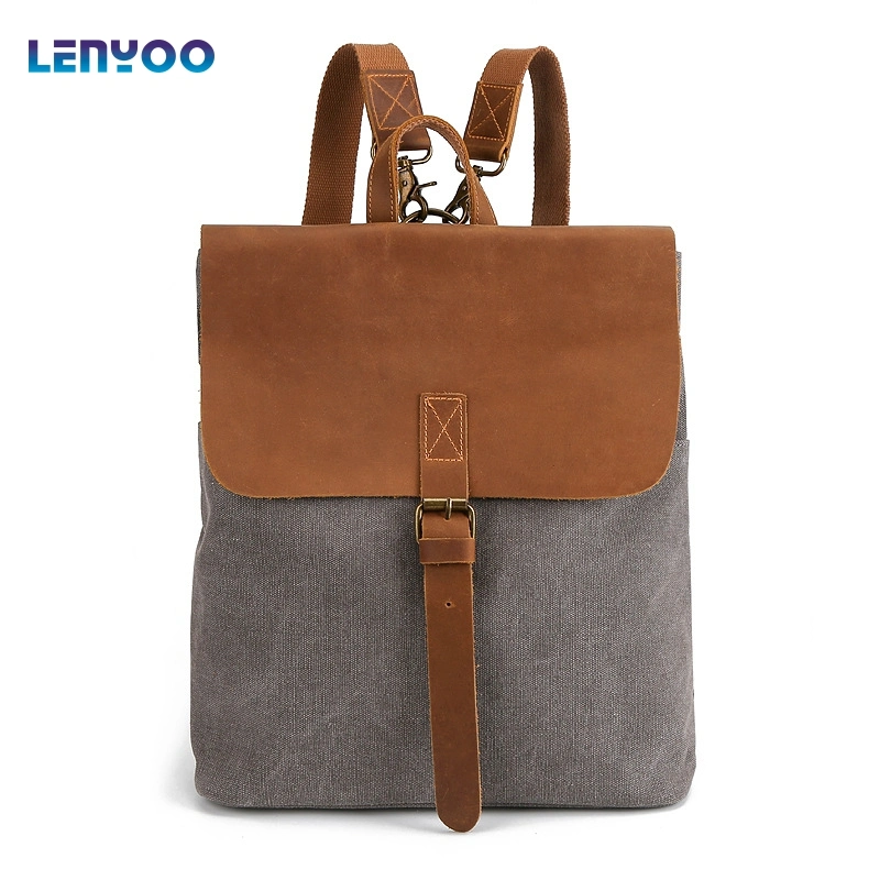 Vintage Leather Backpacks Custom Computer Backpacks Single-Shoulder Backpacks