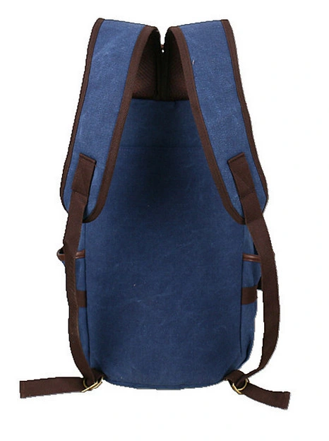 Dark Blue1 X Casual Backpack Man's Backpack Retro Outdoor Sports Travel Canvas Backpack