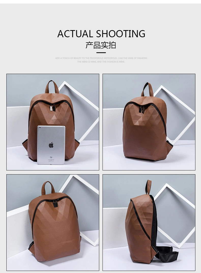 2019 New Vintage Backpack Laptop PU Leather Bag Anti Theft Backpacks