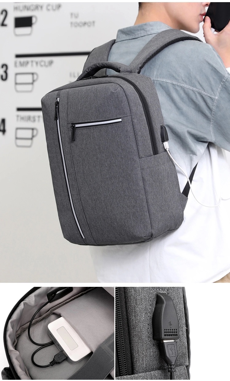 Stylish Waterproof Nylon Multi Function USB Charging Laptop Backpack  Large Capacity Laptop Backpack