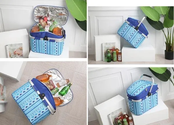 Customized Large Cooler Picnic Basket Box Lunch Bag