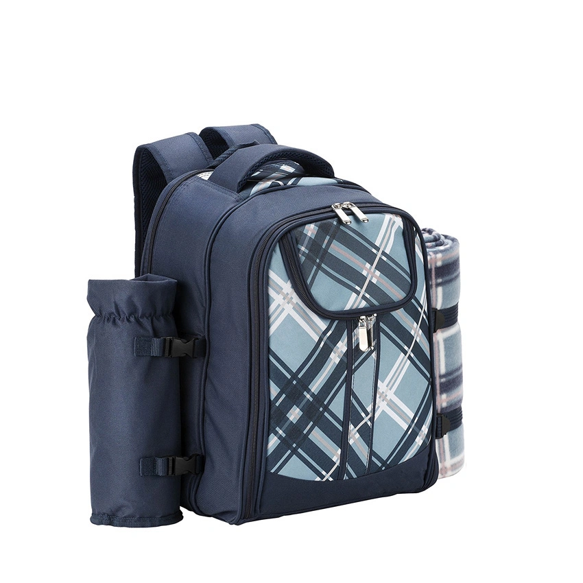 Waterproof Picnic Backpack Bag for 4 People with Picnic Blanket