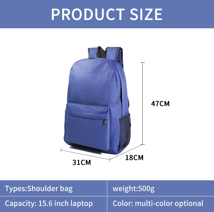 Blue Luminous Oxford Youth Student Schoolbag Print Bag Women Casual Backpack