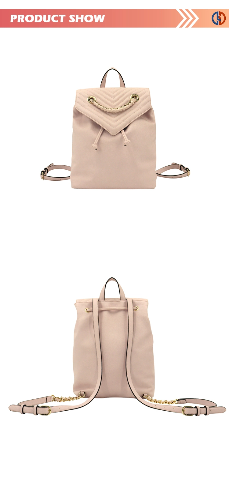 Pebble Cowhide Genuine Leather Pink Backpack Handbags for Women Stylish Popular Bags Handbags Real Designer Handbags