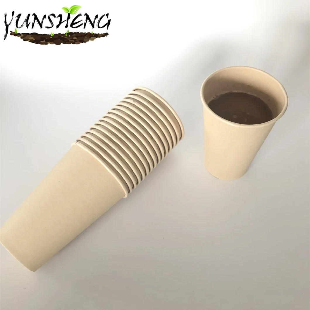 Sustainable and Biodegradable Bamboo Pulp Paper Cup for Disposable Use/10oz