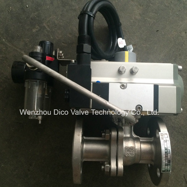 Carbon Steel Floating Flange Ball Valve with Double Pneumatic Actuator