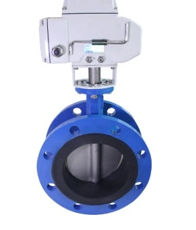 CF8m Ss Double Flange Electric Actuator EPDM Seat Butterfly Valve
