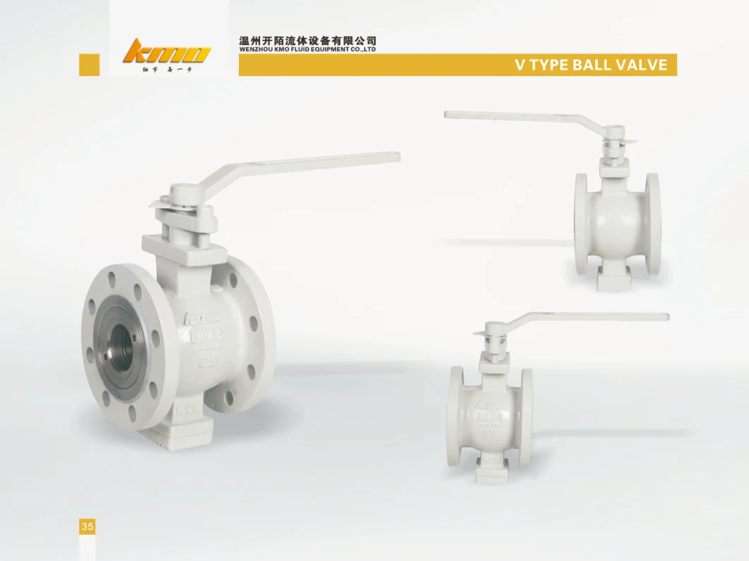 Wcb V Type Flange Ball Valve for Water Oil Gas