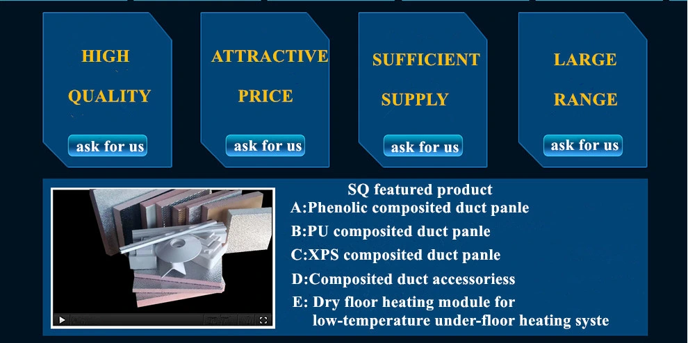 Phenolic Foam Pre-Insulated Duct Panel Air Duct Panel
