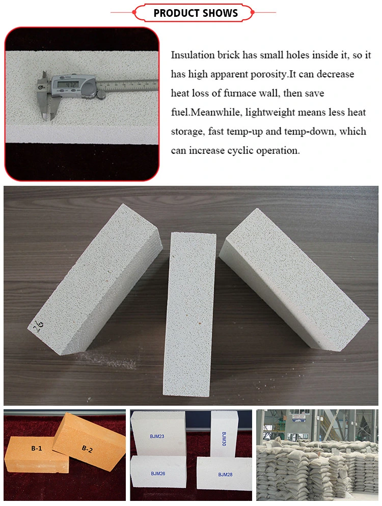 Mullite Insulating Refractory Brick Light Weight Insulating Bricks for Industry