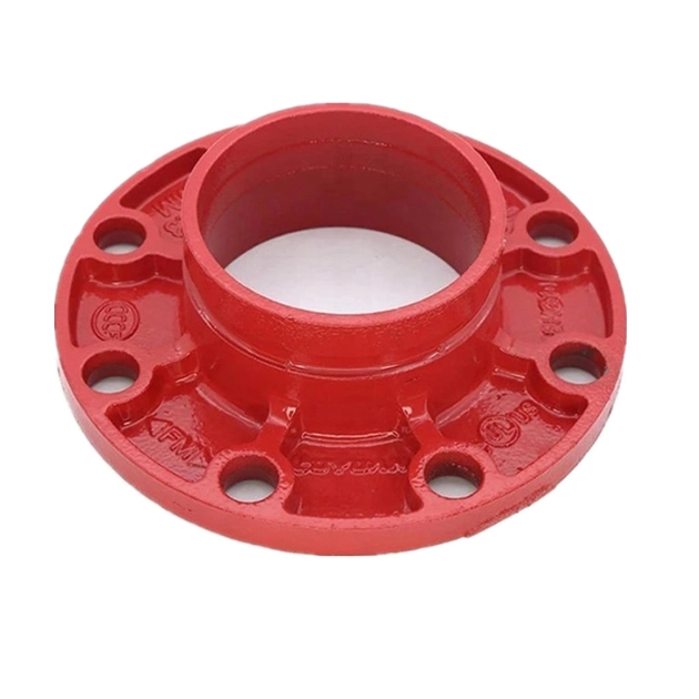 FM UL Ductile Iron Grooved Painted/Epoxy/Galvanized Grooved Adaptor Flange