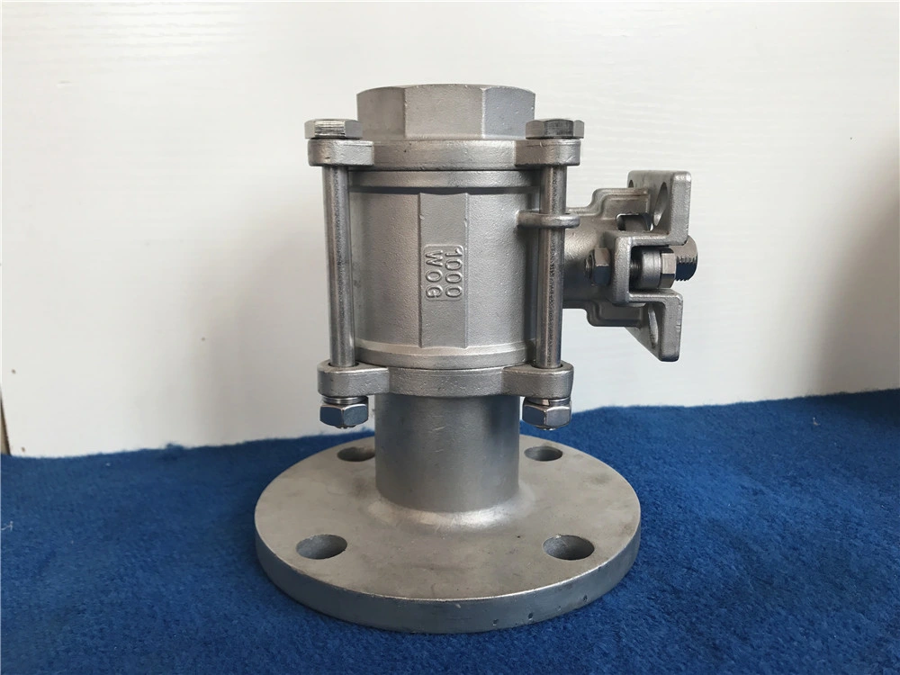 Ss Floating Flange X Thread End 3PC Ball Valve