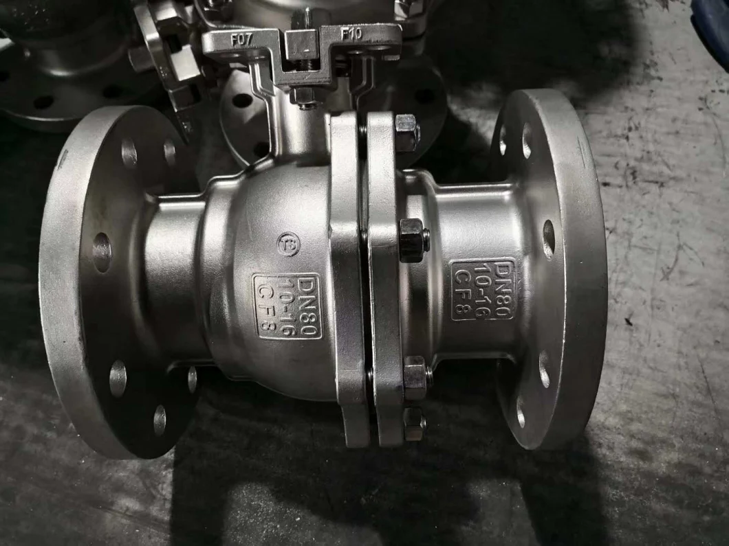 Manufacture Stainless Steel SS316/CF8m Floating 2PC Flange Ball Valve ANSI150lb