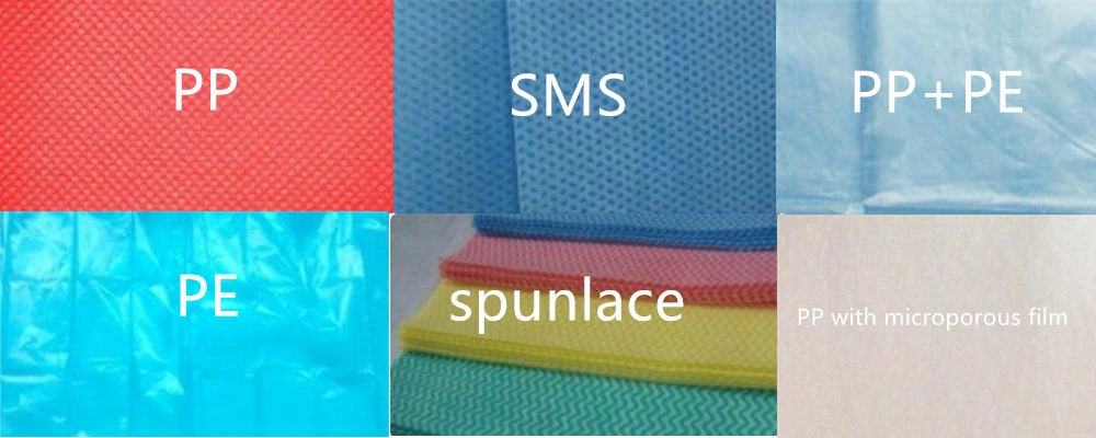 Disposable PP/SMS Lab Coat with Single Collar/Mandarin Collar/Knitted Collar for Clinic