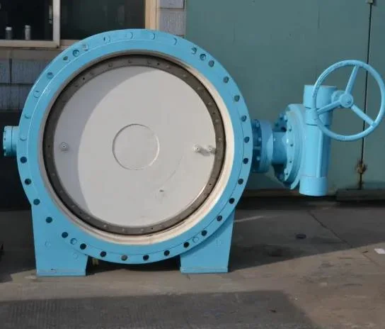 Double Eccentricity Ductile Iron Hand Wheel Double Flanged Butterfly Valve