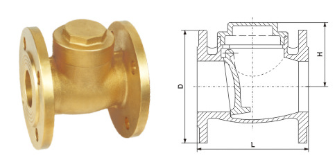 CE ISO9001 Approved Copper Flange Back Non-Return Reflux Check Valve