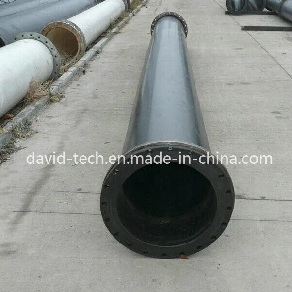 Mining Oil Sand Mud Discharge Dredger UHMWPE Pipe Hose Tube with Flange End