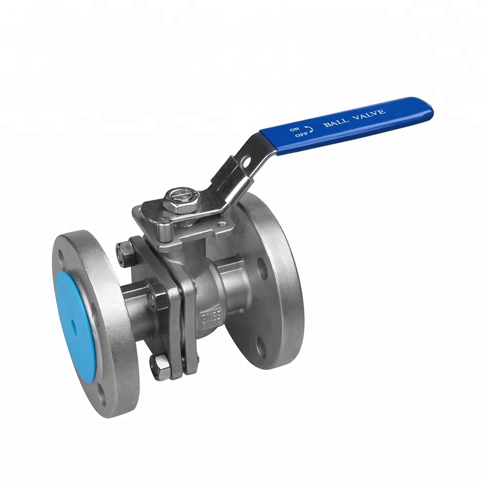 Sanitary 3 Inch High Platform 2PC Flange Stainless Steel Manual Ball Valve with Mounting Pad