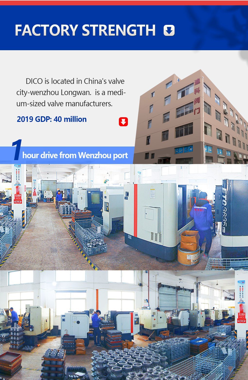 Dico Brand 2PC Stainless Steel ISO High Platform Flanged Ball Valve JIS 10K 20K Flanged