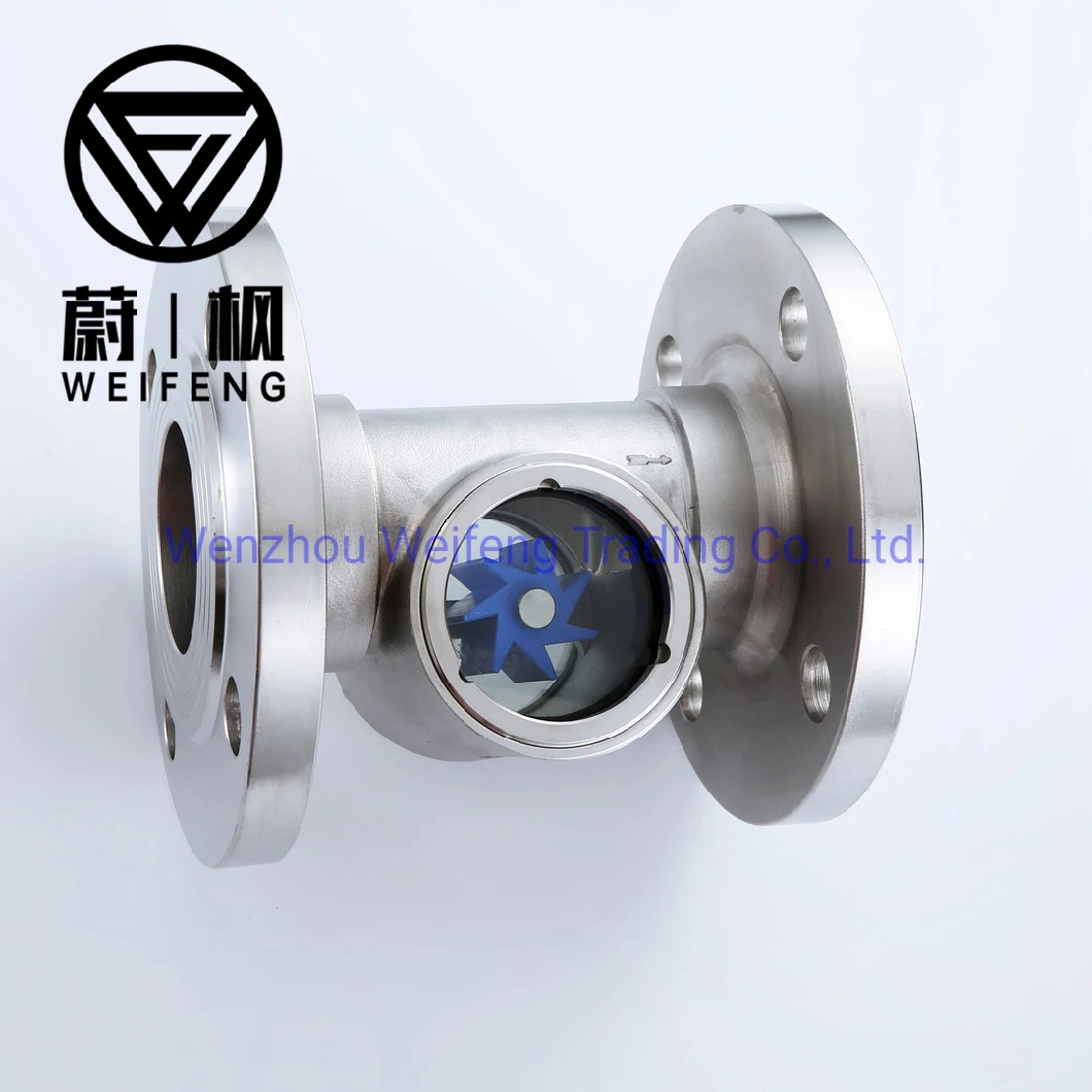 Flange End Liquid Observer with Paddle Wheel Double Windows Sight Glass