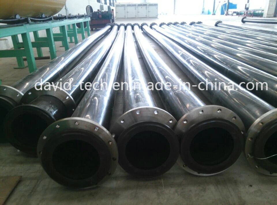 Mining Oil Sand Mud Discharge Dredger UHMWPE Pipe Hose Tube with Flange End