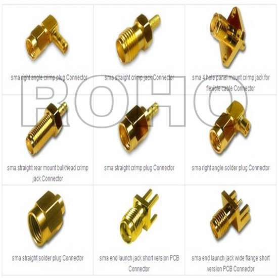 Straight 4 Hole Flange SMA Female Jack RF Coaxial Connector for Cable